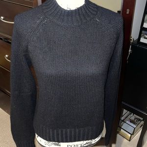 NEW w/ Tags 100% cashmere black turtleneck raglan sleeve Vince shrunken sweater